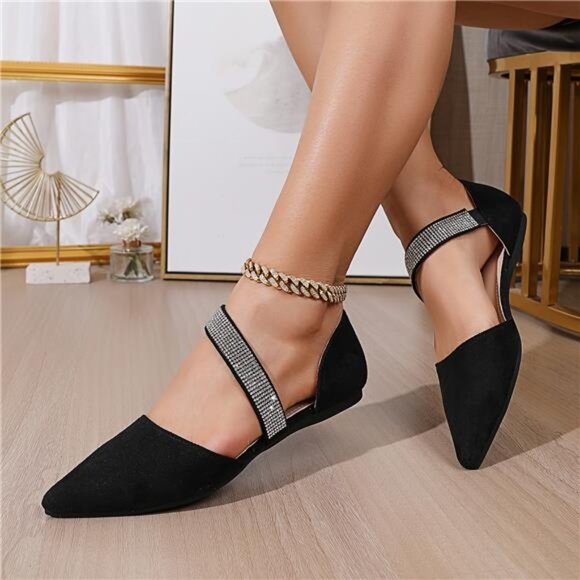 NEW Flats Comfortable, Lightweight, Water Diamond Pointed Shoes - Picture 1 of 8